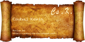Csuhaj Kevin névjegykártya